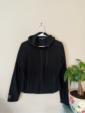 Vintage Polo Ralph Lauren Sport Black Full-Zip Hooded Utility Jacket